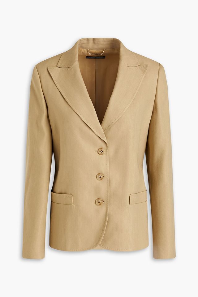 Linen-blend twill blazer