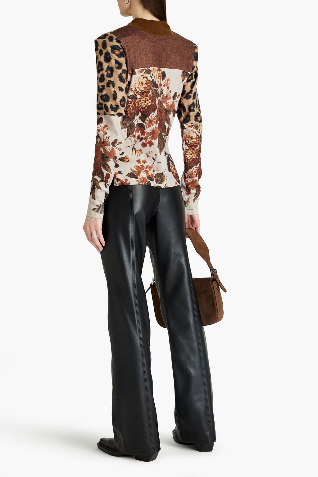 PREEN BY THORNTON BREGAZZI كنزة من نسيج محبوك مزيّنة بطبعات وفتحات
