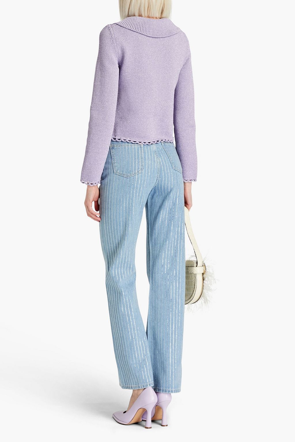 MOSCHINO Metallic knitted cardigan
