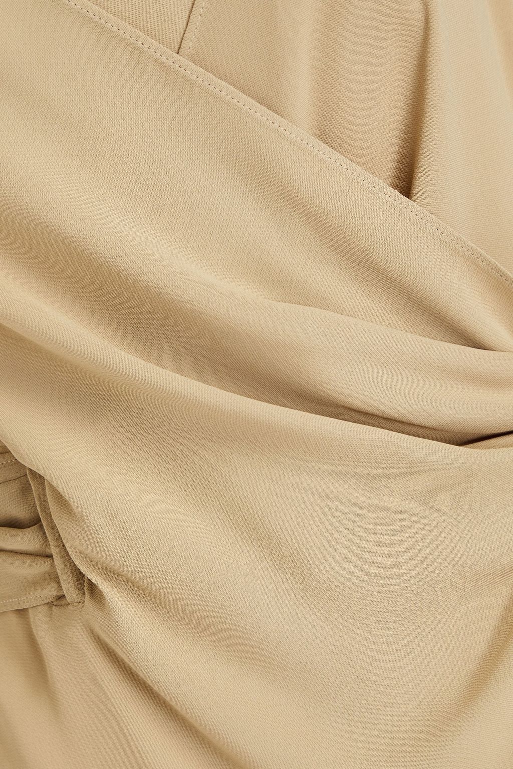 ALBERTA FERRETTI Wrap-effect draped crepe midi dress