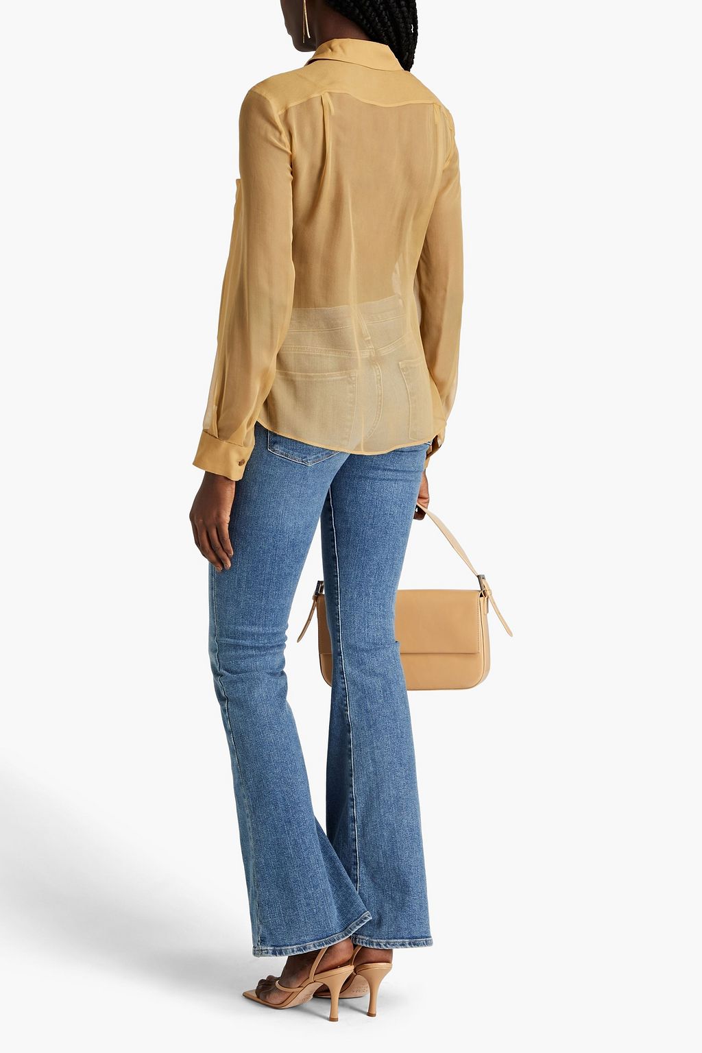 ALBERTA FERRETTI Layered silk-chiffon blouse