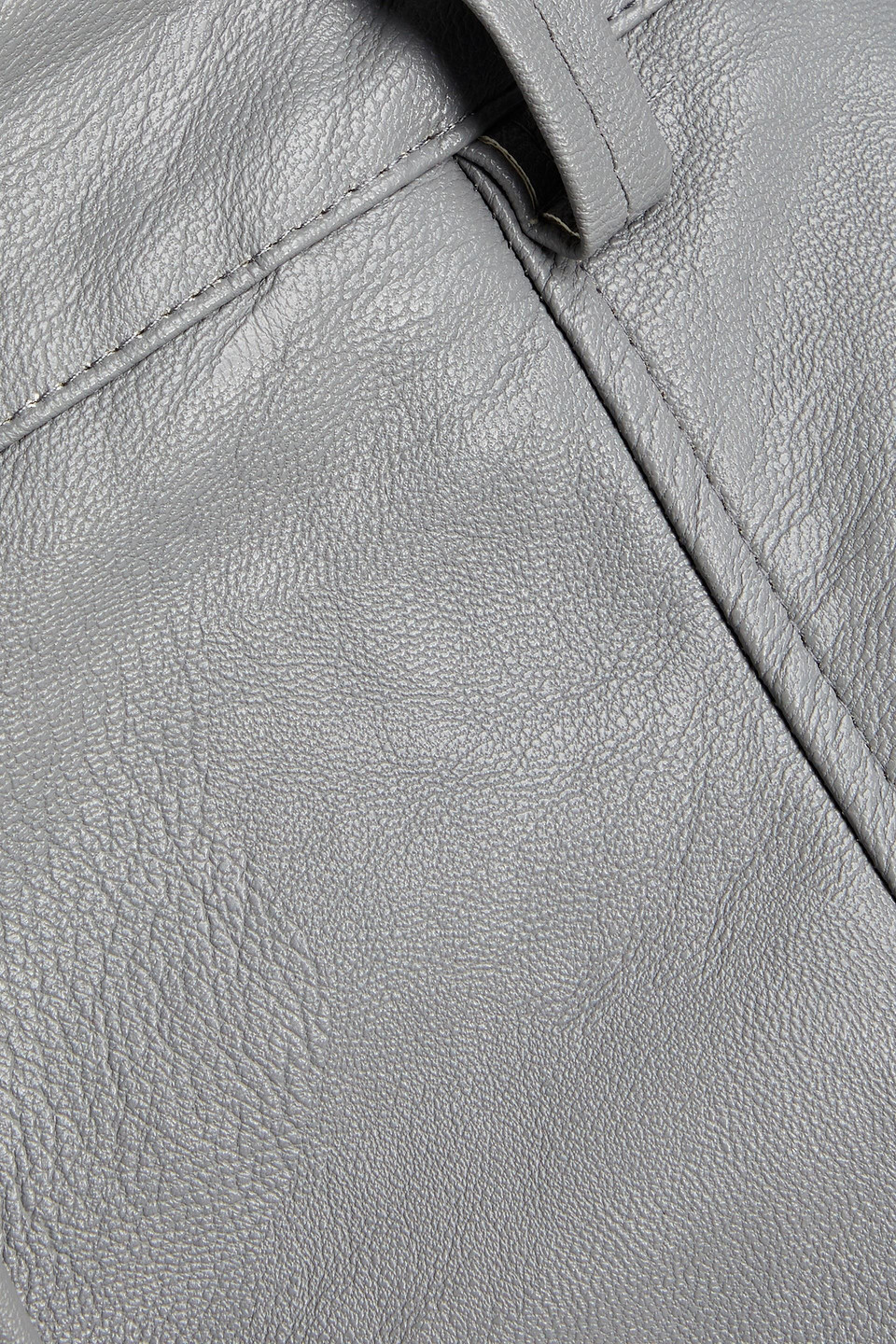 Each X Other Cropped Faux Leather Wide-leg Pants In Gray