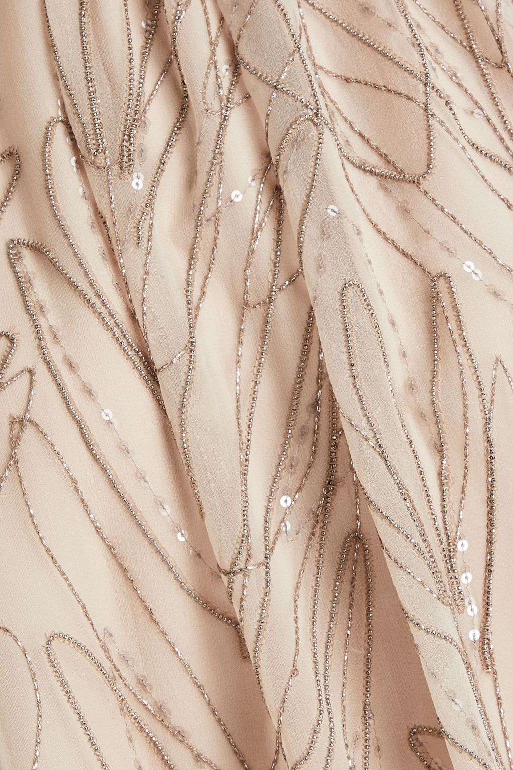 BRUNELLO CUCINELLI Gathered embellished silk-organza top