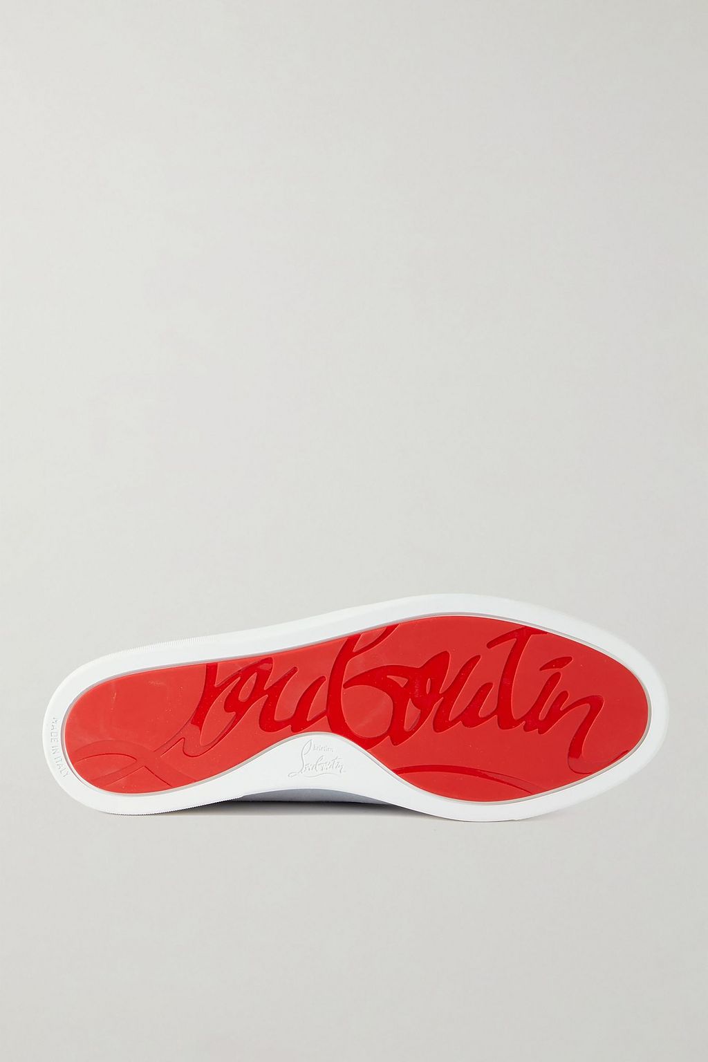 CHRISTIAN LOUBOUTIN Varsiboat logo-embossed suede loafers