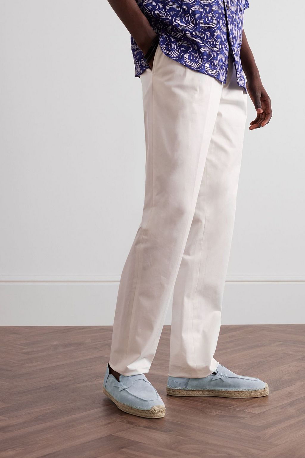 CHRISTIAN LOUBOUTIN Paquepapa croc-effect leather-trimmed suede collapsible-heel espadrilles