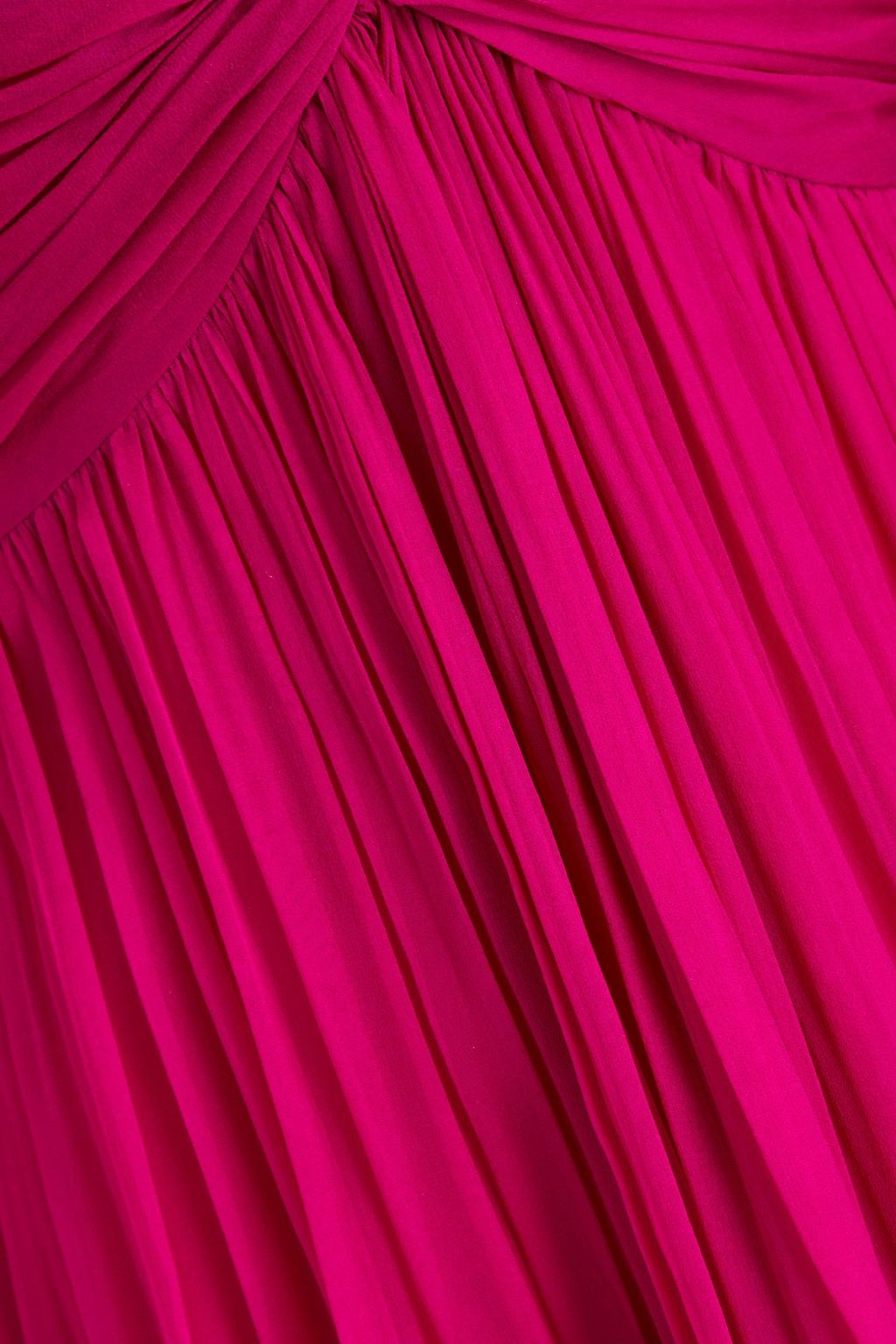ALBERTA FERRETTI Gerafftes Minikleid aus Seidenchiffon