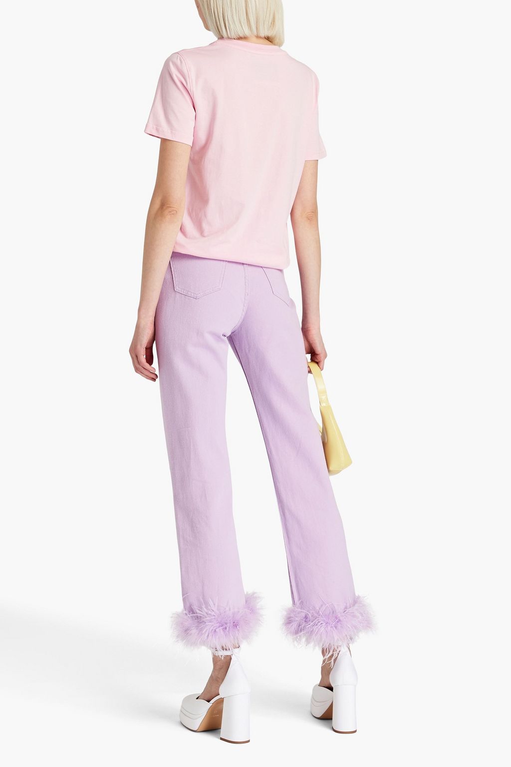 MOSCHINO Sequin-embellished cotton-jersey T-shirt
