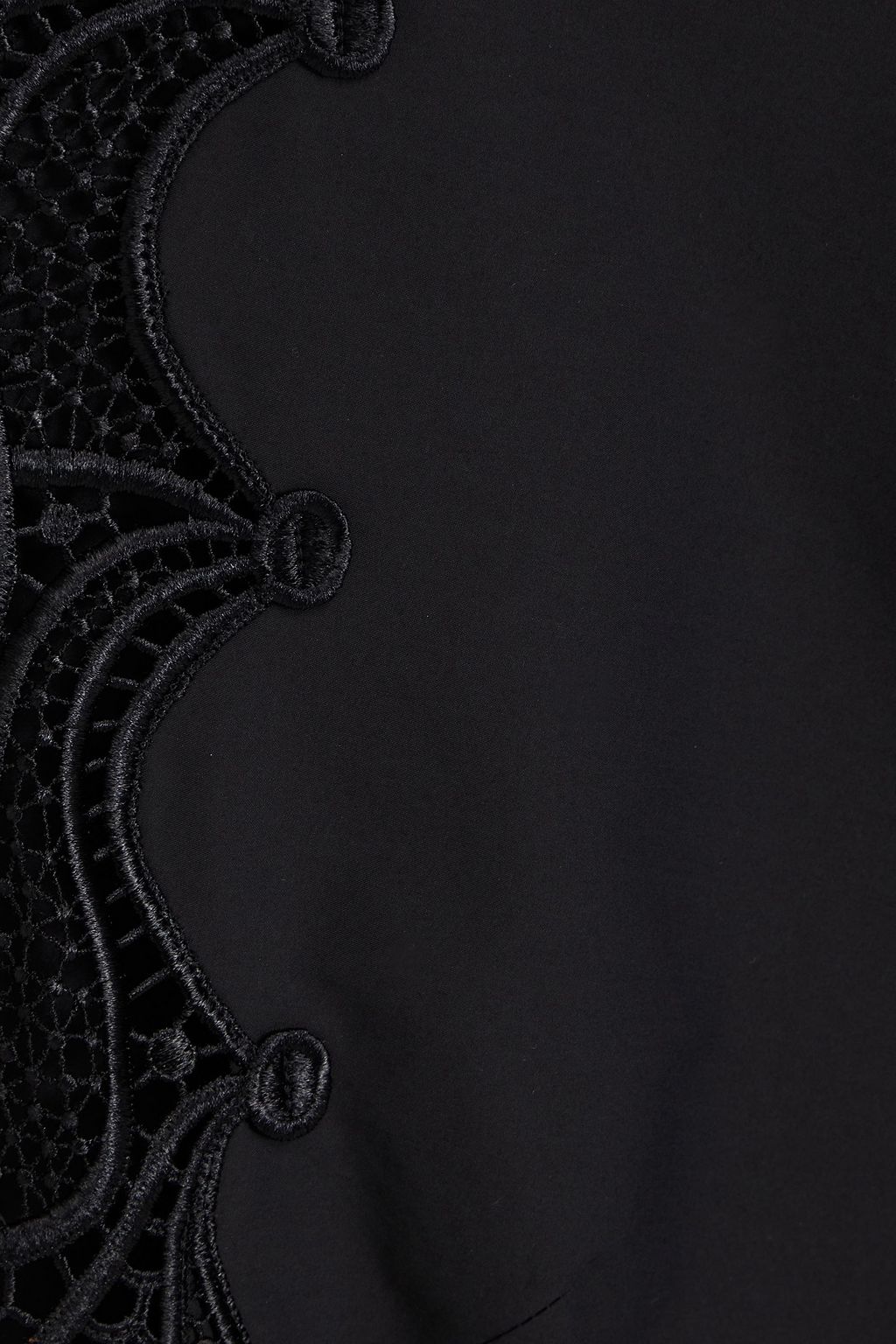 ALBERTA FERRETTI Kleid aus Popeline aus einer Baumwollmischung mit Guipure-Spitzenbesatz