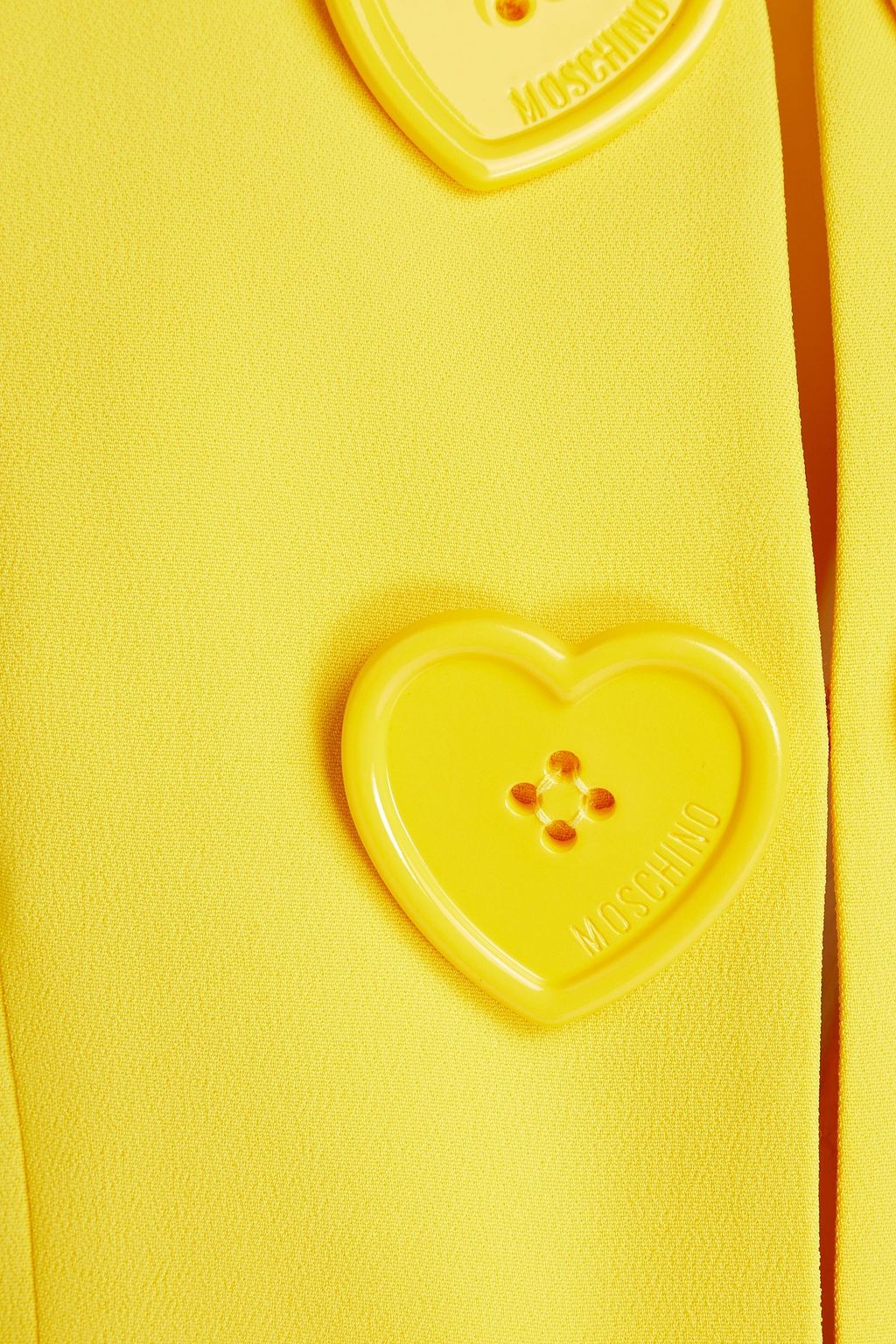 MOSCHINO Cropped button-embellished crepe jacket