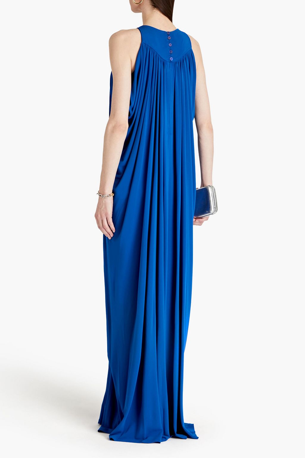 ALBERTA FERRETTI Gerafftes Maxikleid aus Ponte