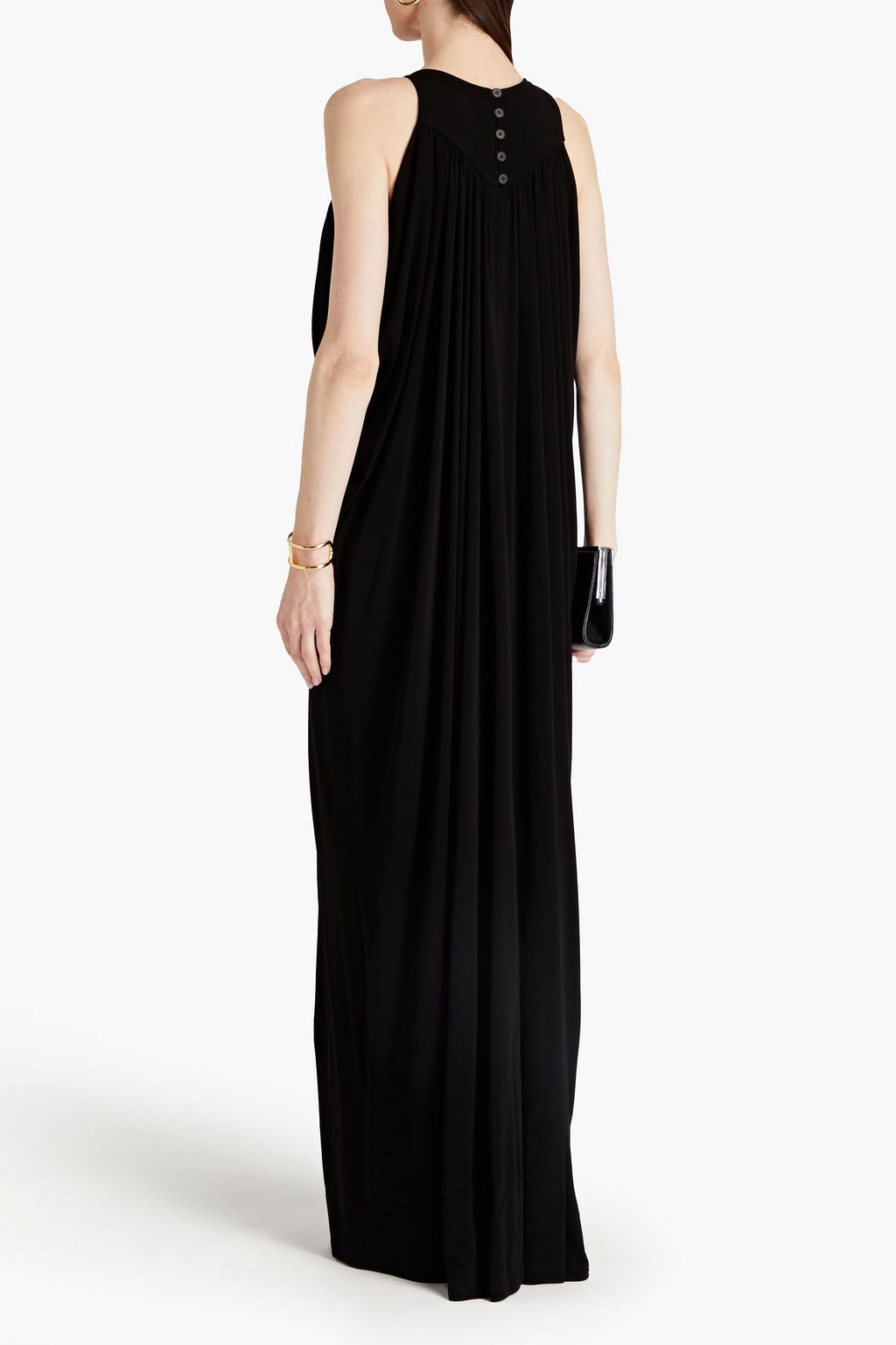 ALBERTA FERRETTI Gerafftes Maxikleid aus Ponte