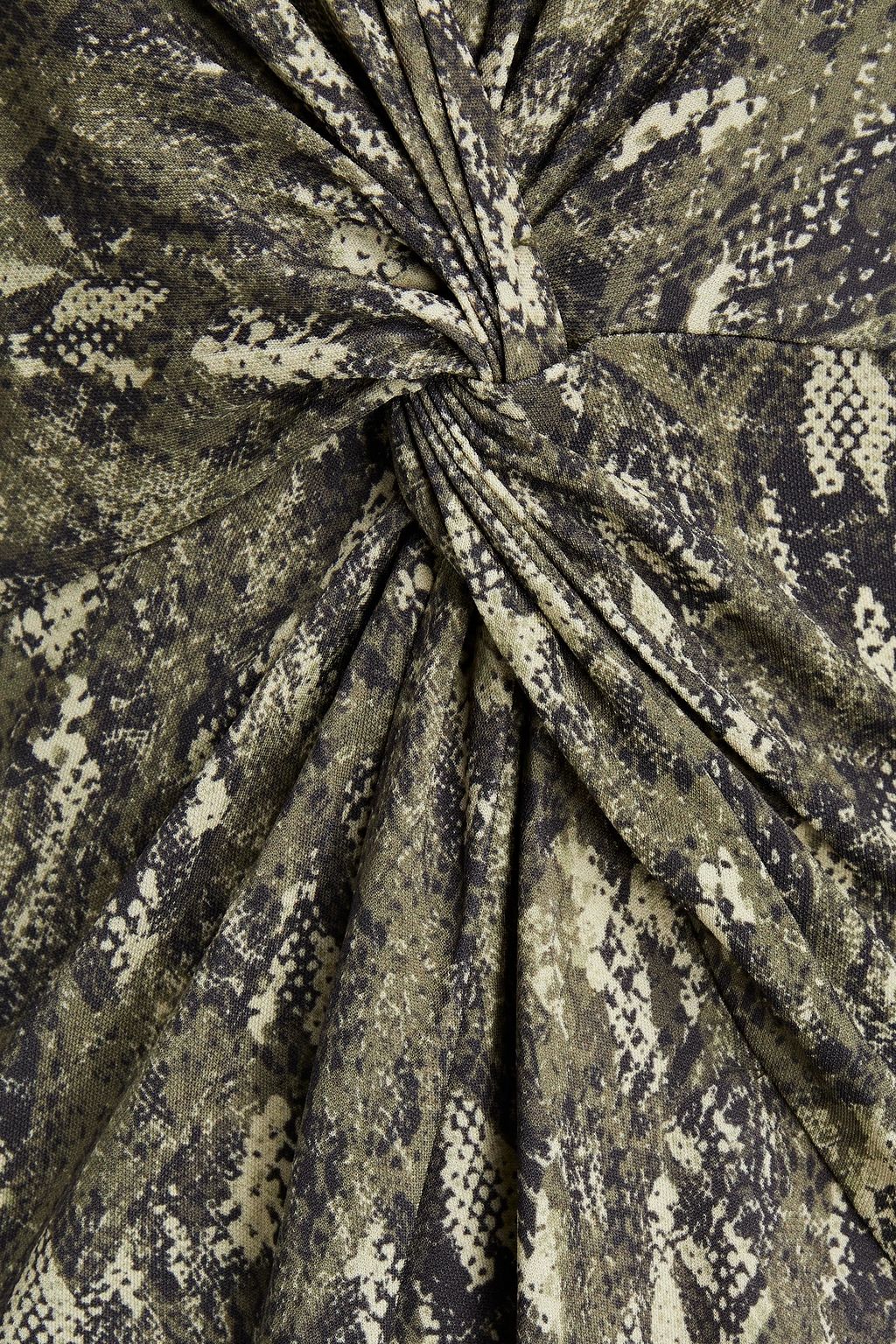RAG & BONE Jules twist-front snake-print stretch-jersey midi dress
