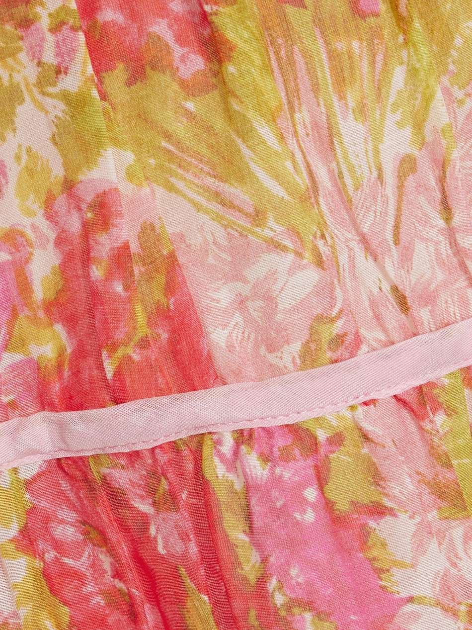 elisabelle shirred floral-print cotton and silk-blend maxi dress