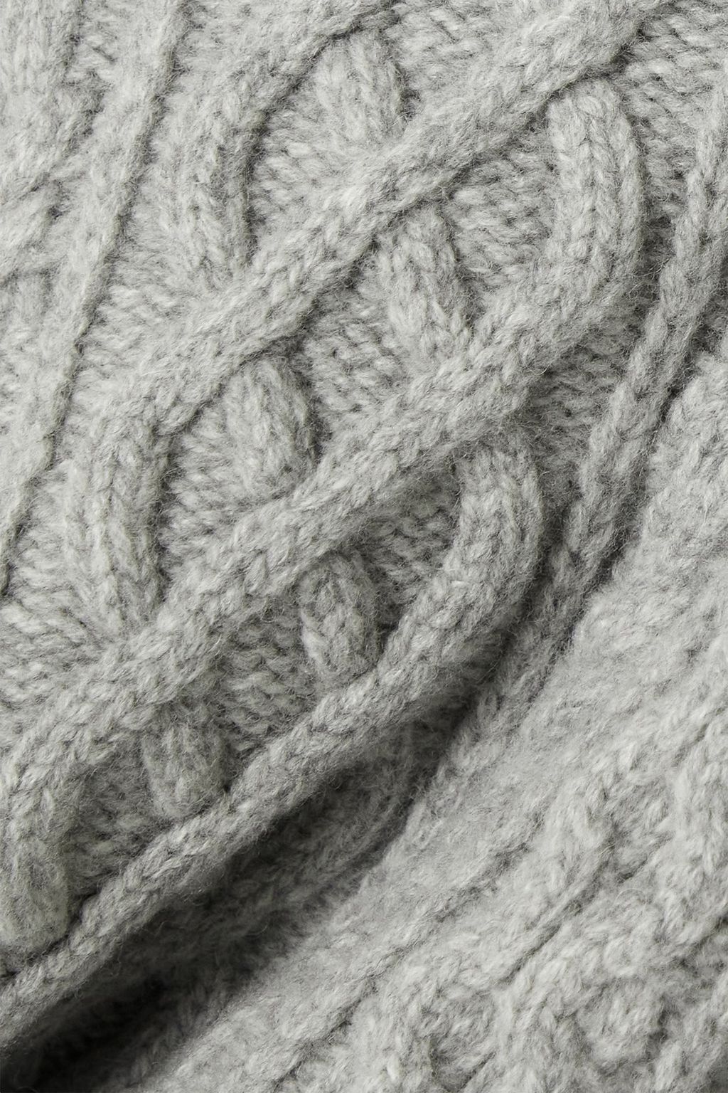 MAISON MARGIELA Cropped cable-knit wool turtleneck sweater