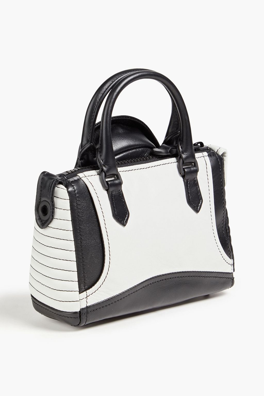 MOSCHINO Two-tone leather tote