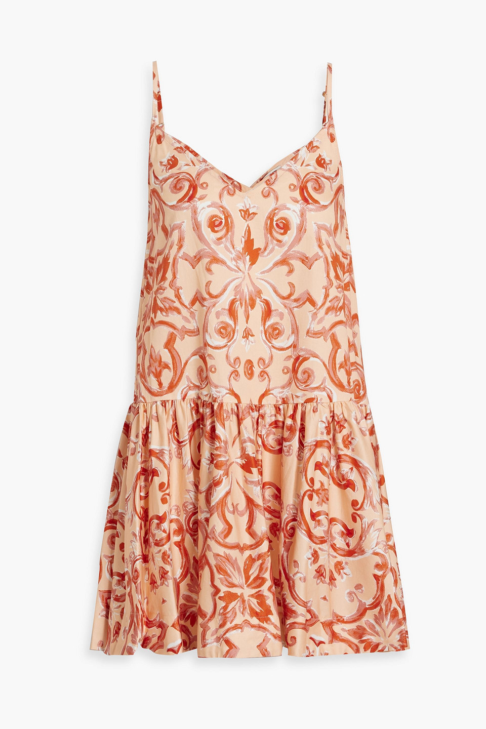 AMUR Cutout pleated crepe midi dress