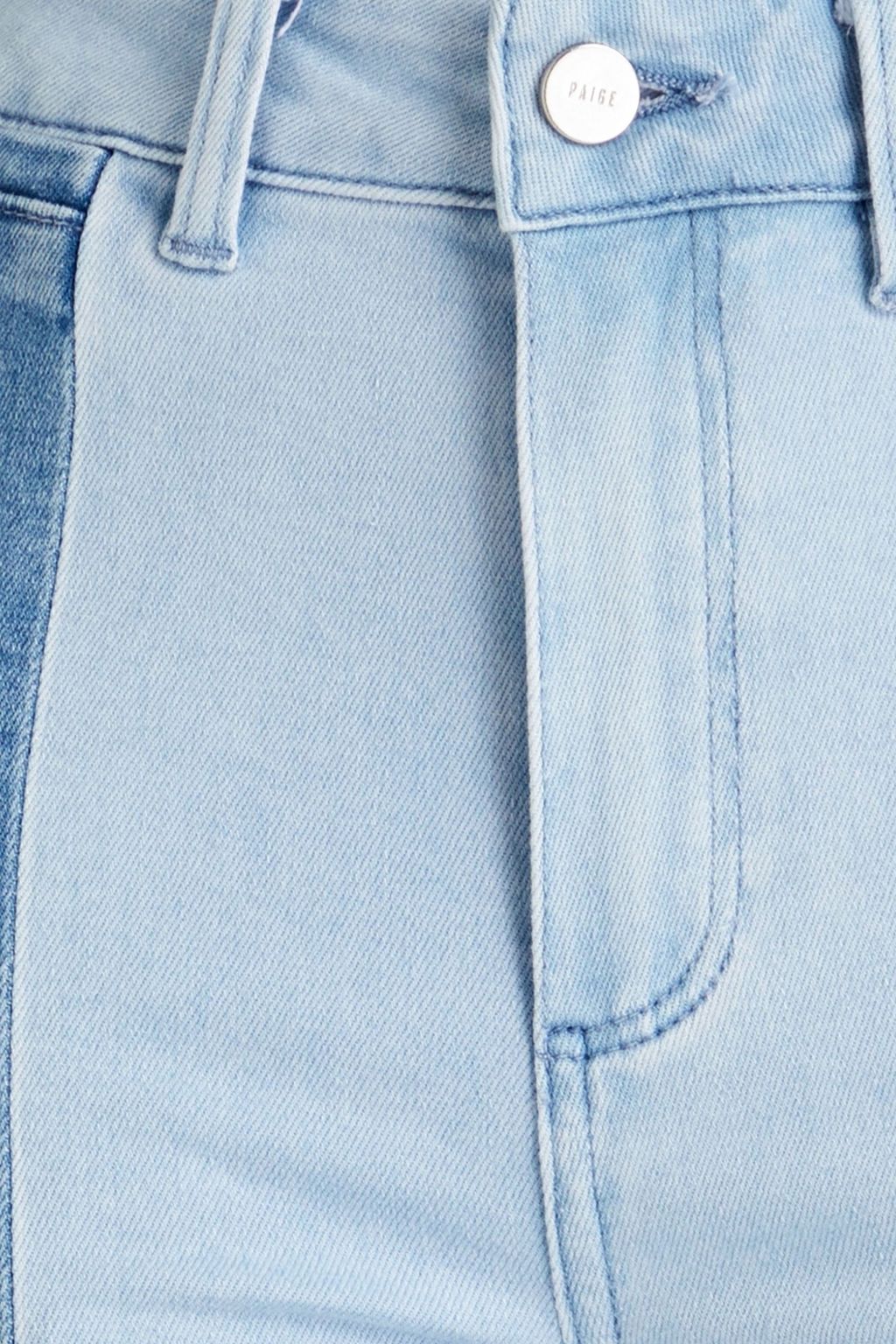 PAIGE Laurel Canyon two-tone high-rise bootcut jeans