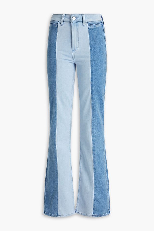 Laurel Canyon two-tone high-rise bootcut jeans