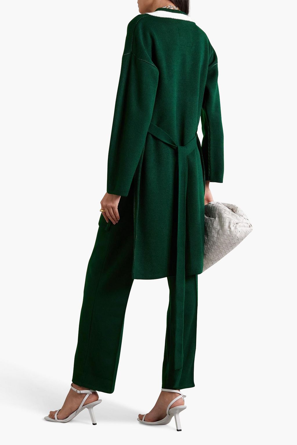 THEBE MAGUGU Belted intarsia-knit tunic