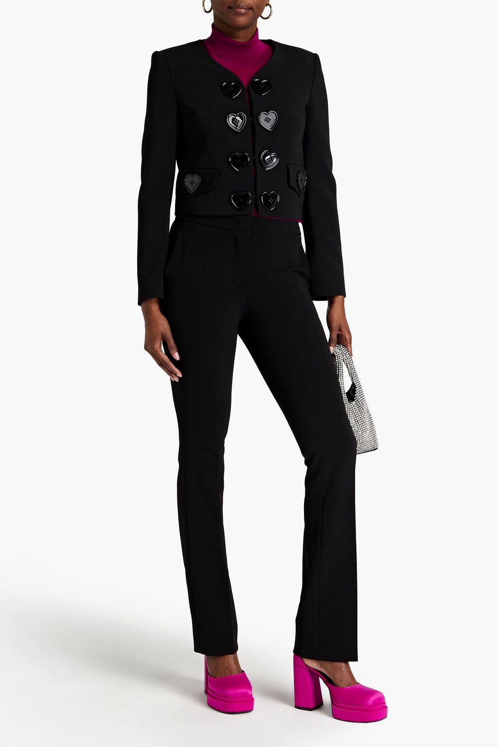 MOSCHINO Hose mit schmalem Bein aus Crêpe