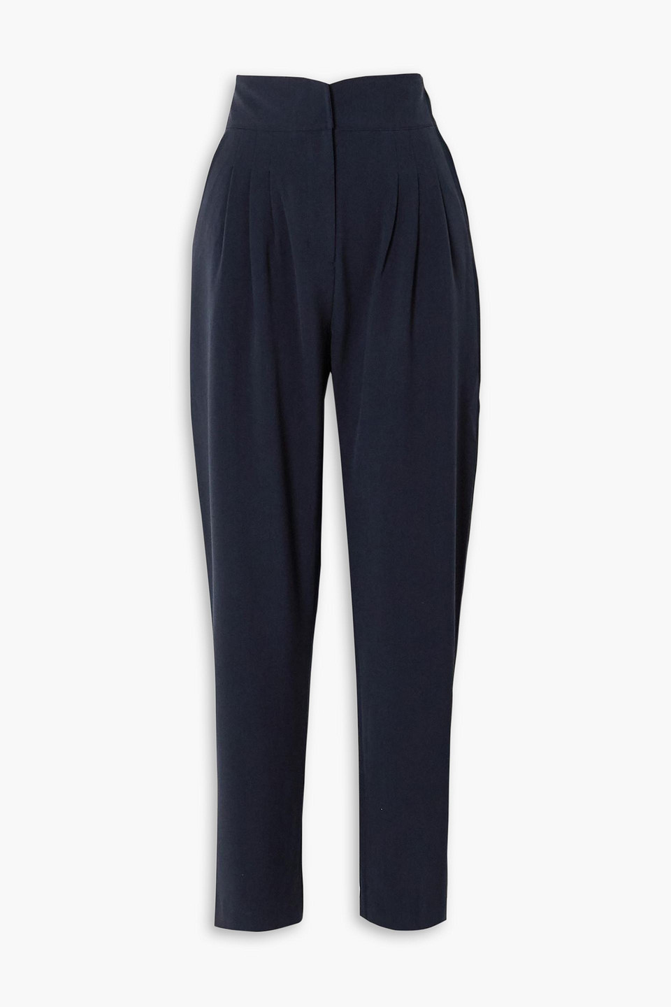 Acheval Pampa Gato Pleated Woven Tapered Pants In Navy