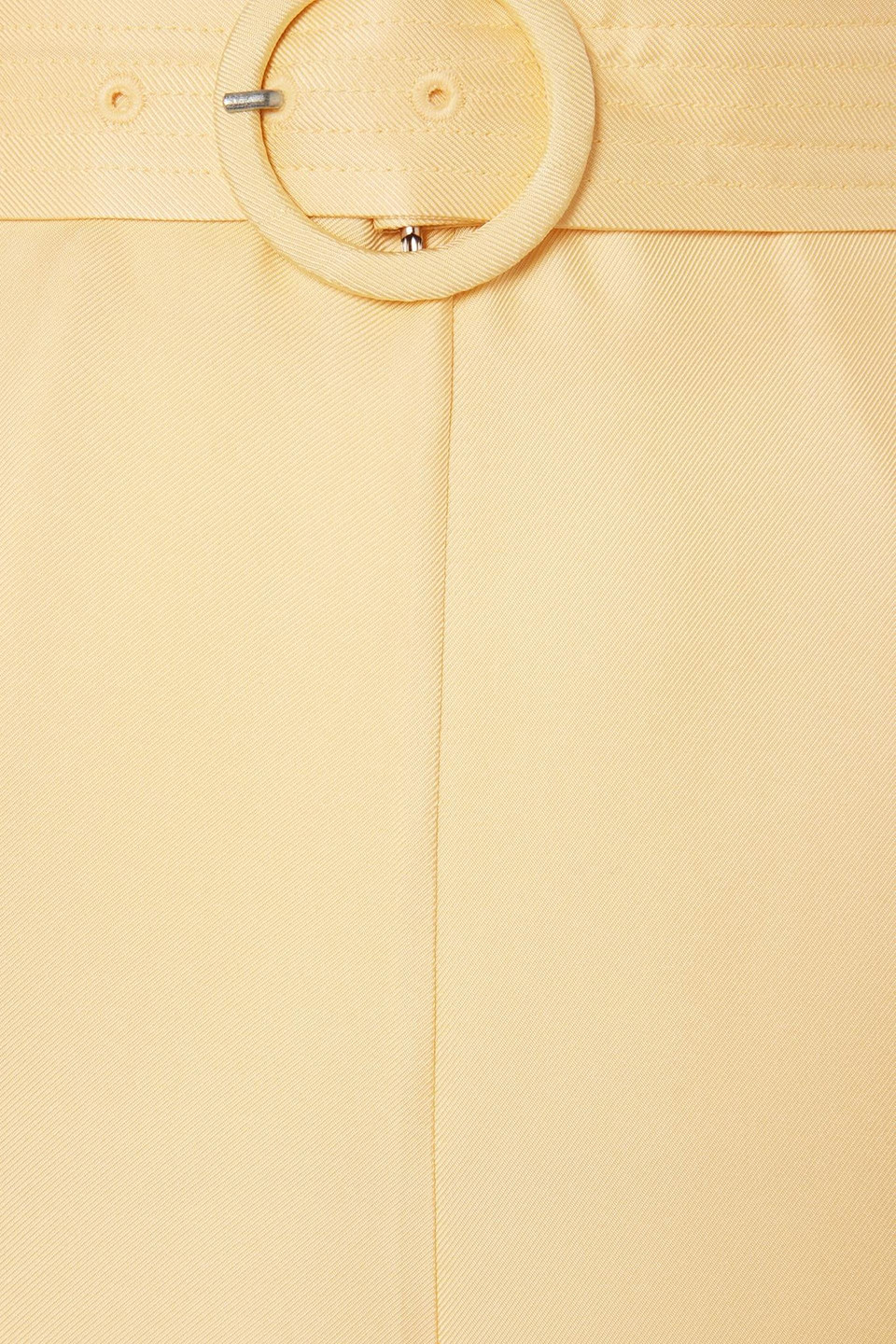 Shop Lapointe Belted Silk-twill Wide-leg Pants In Pastel Yellow