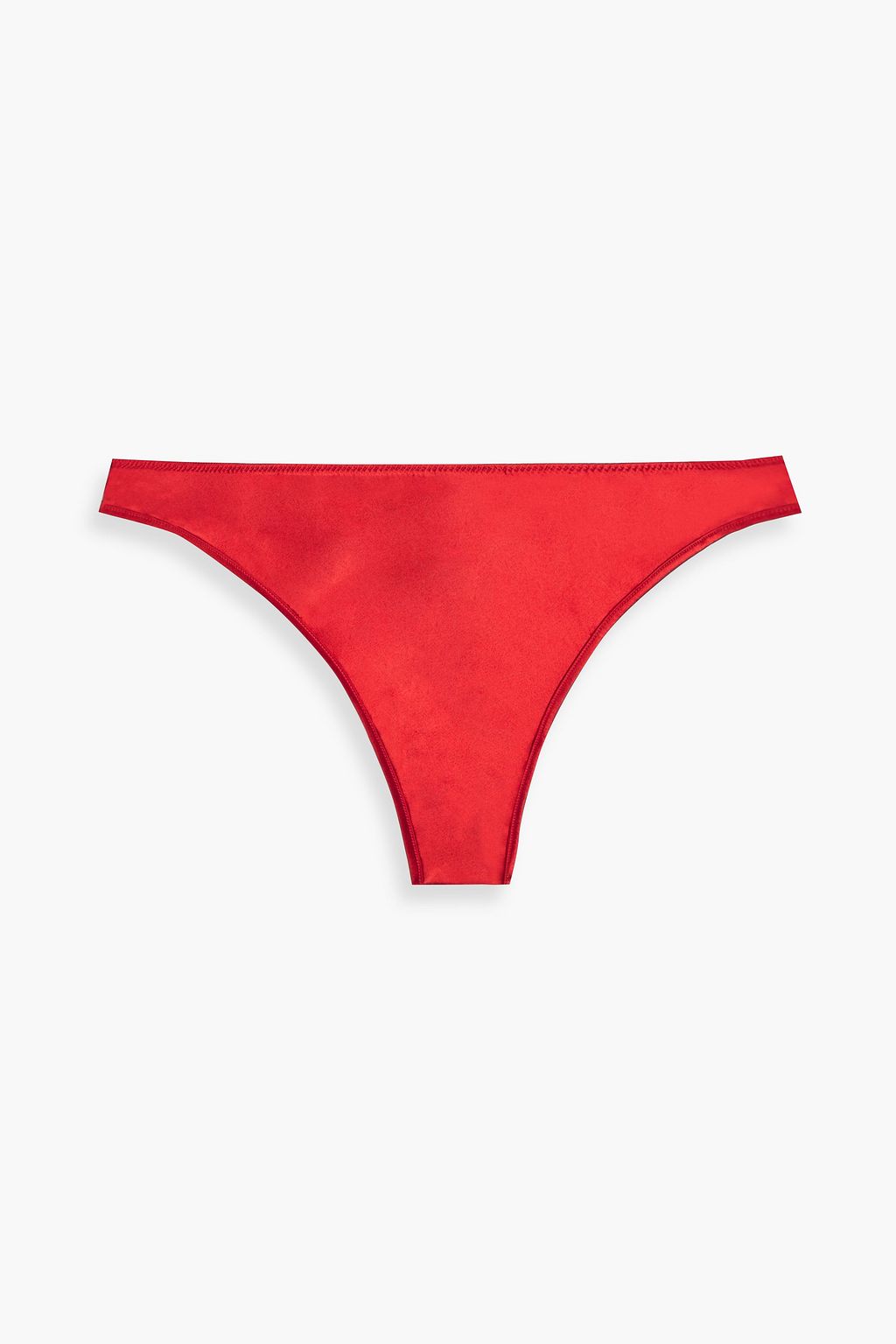 LA PERLA Stretch-silk mid-rise thong