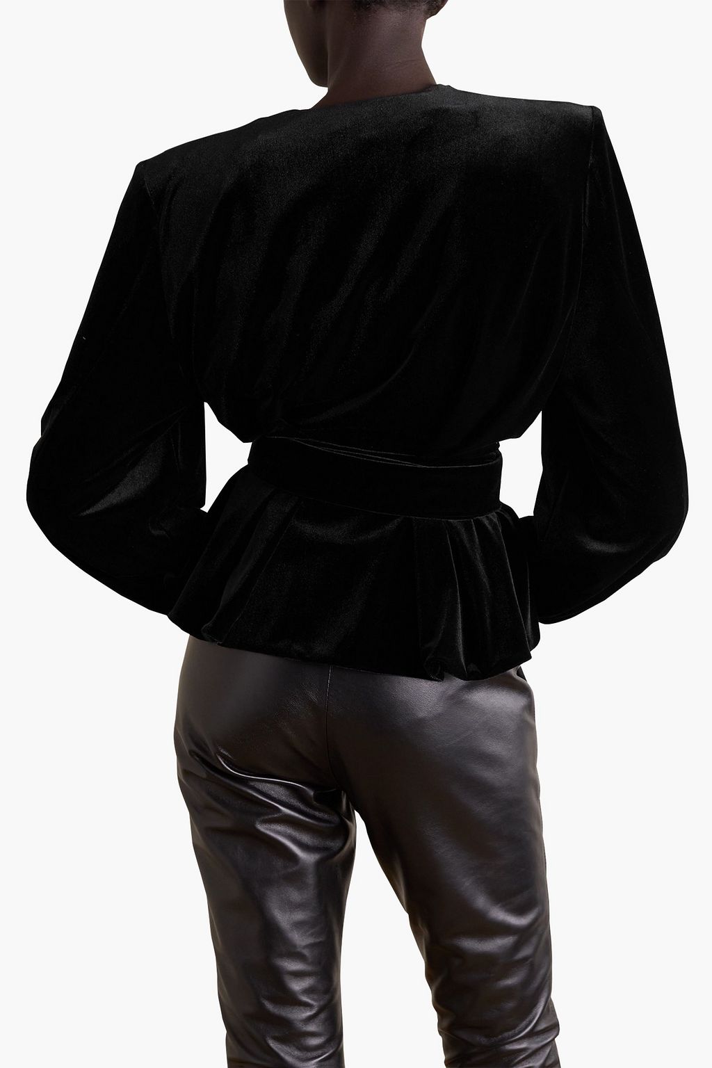 ALEXANDRE VAUTHIER Stretchvelvet wrap top THE
