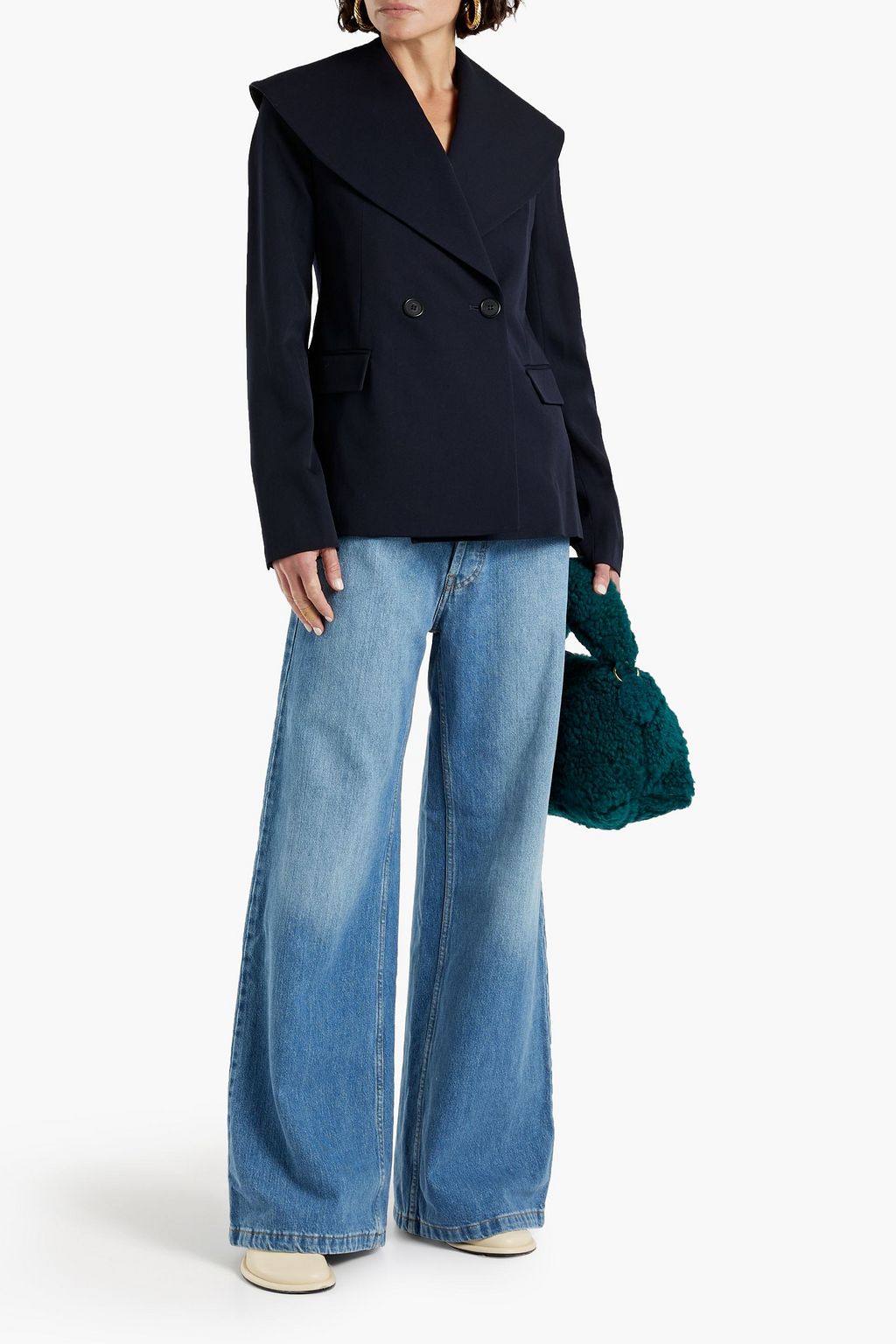 JW ANDERSON Double-breasted wool-twill blazer