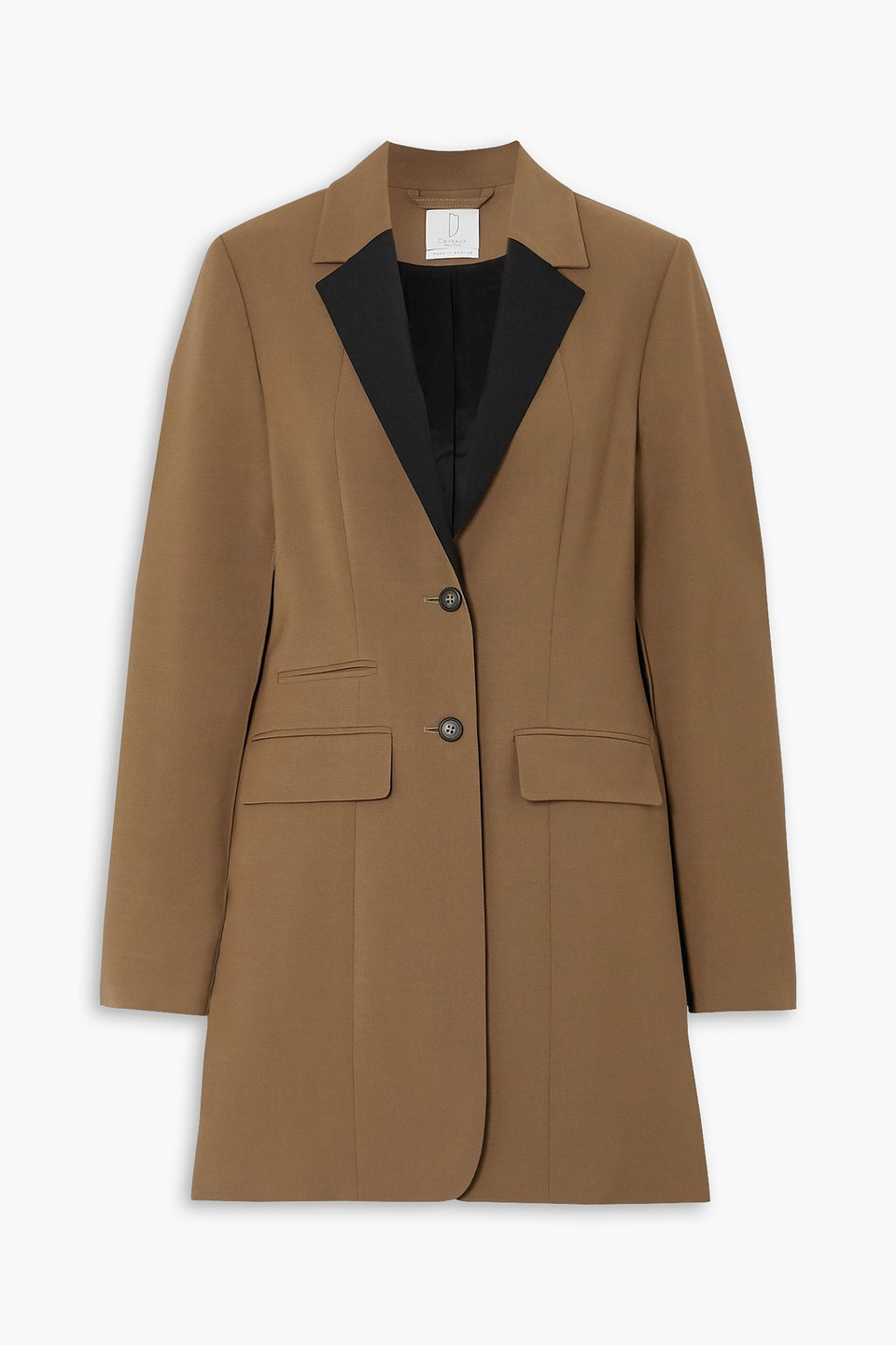 Deveaux Kora two-tone woven coat