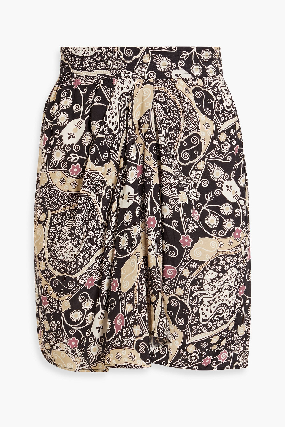 ISABEL MARANT ÉTOILE CEGART GATHERED PRINTED VOILE MINI SKIRT 3074457345634770629