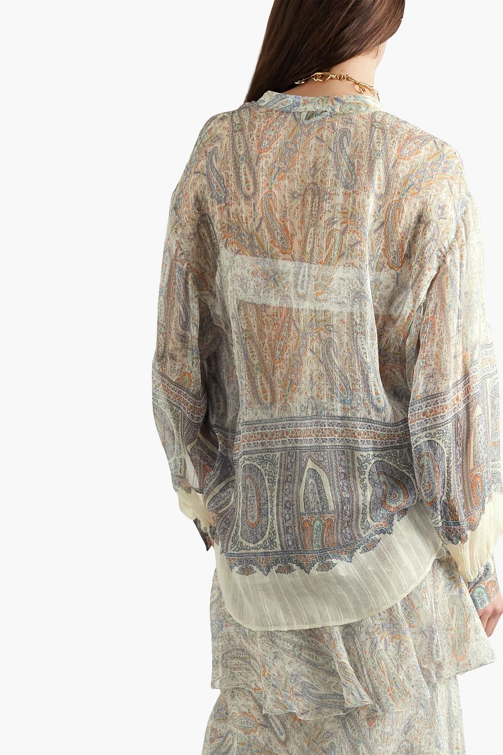 ETRO Paisley-print silk-crepon blouse