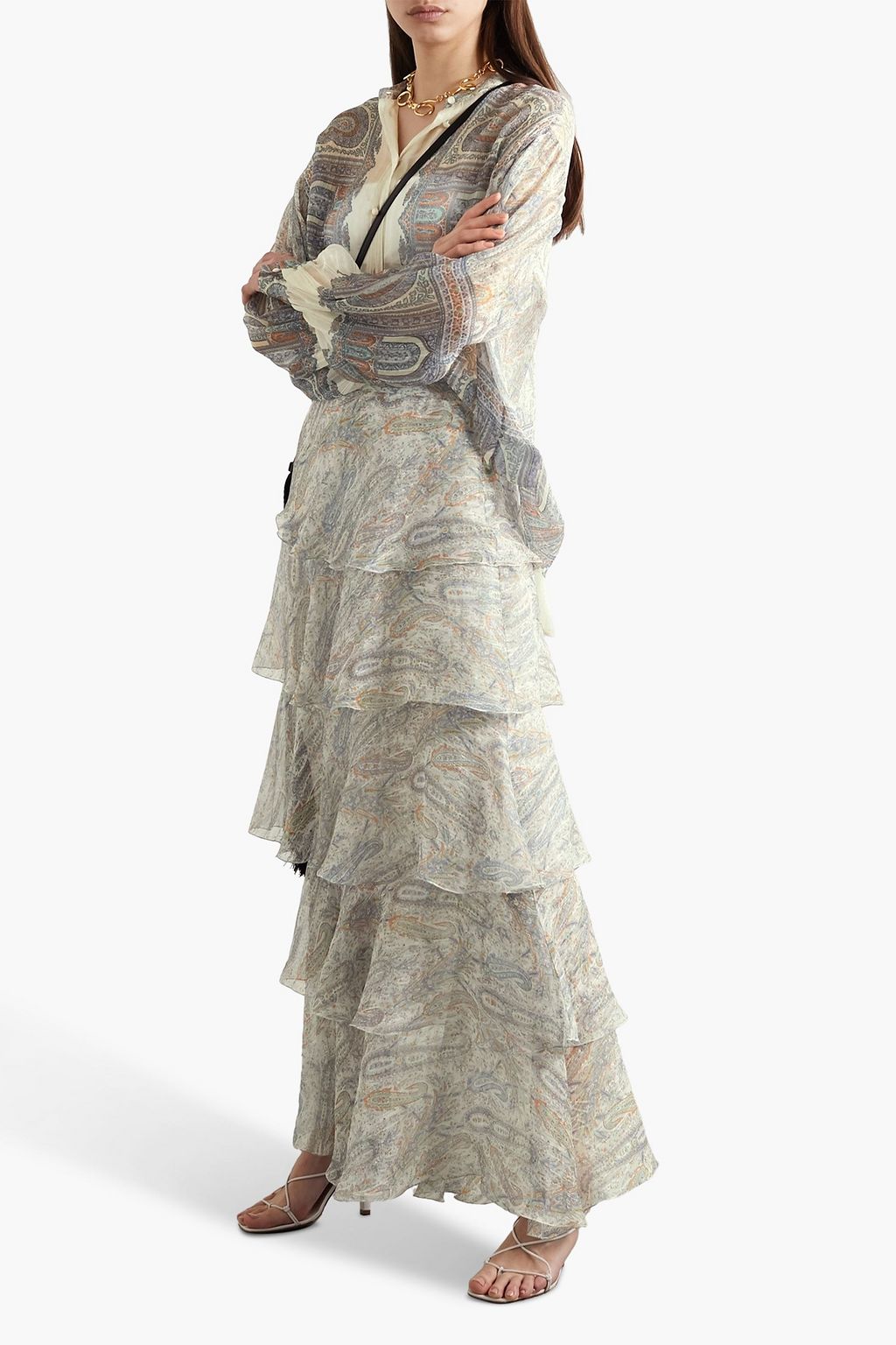 ETRO Paisley-print silk-crepon blouse