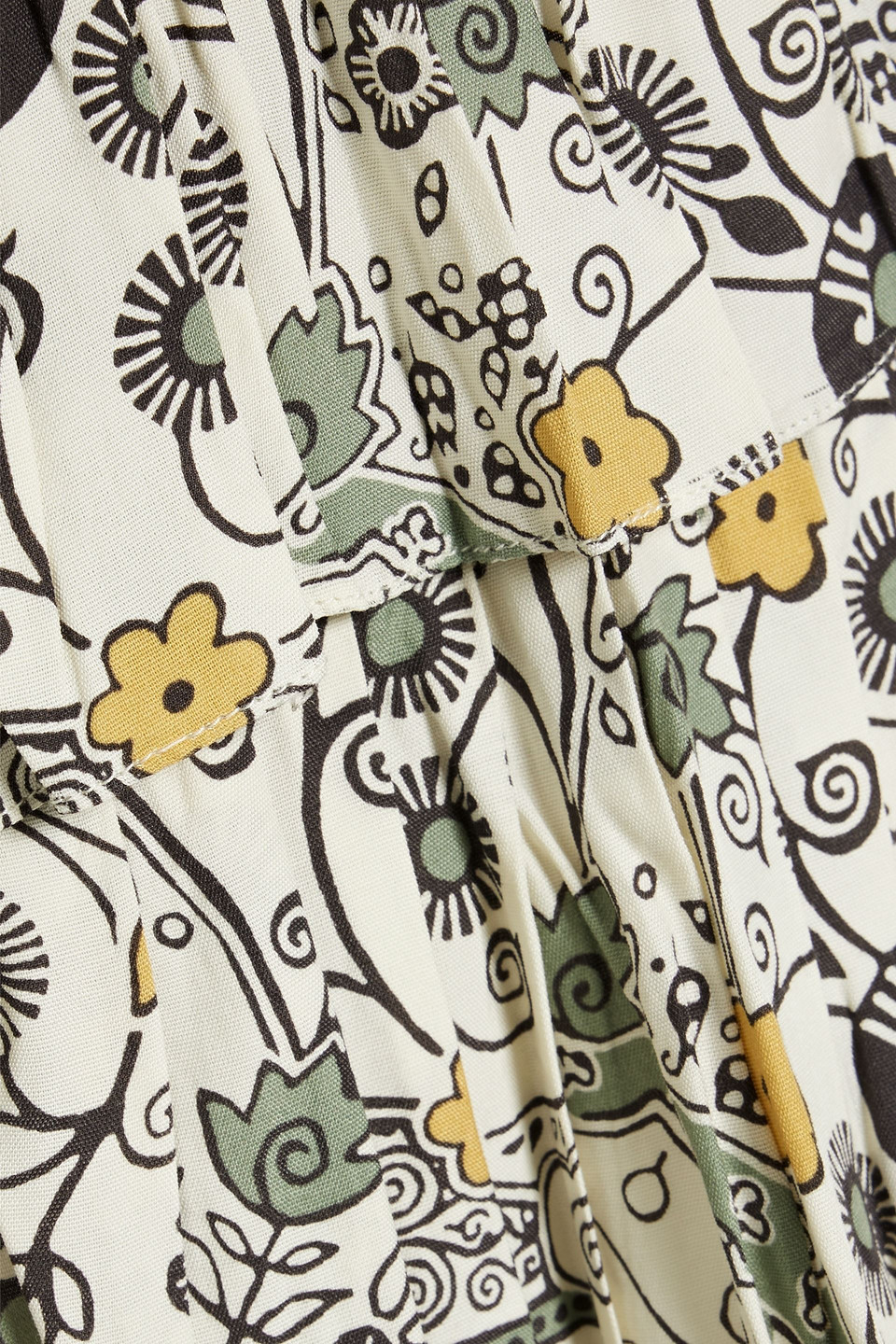 ISABEL MARANT ÉTOILE CORDELIA TIERED PRINTED VOILE MINI SKIRT 3074457345634770639