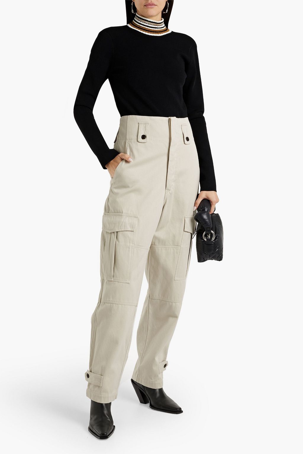 MARANT ÉTOILE Geena cotton-sateen straight-leg pants
