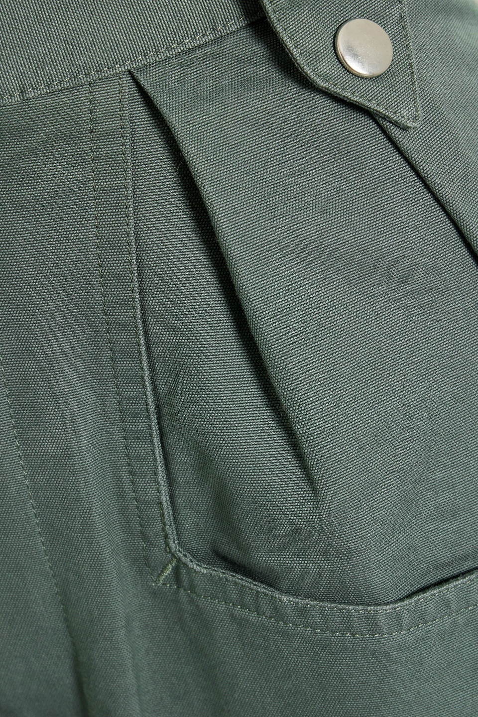 Isabel Marant Étoile Pulcie Cotton-canvas Tapered Pants In Grey Green