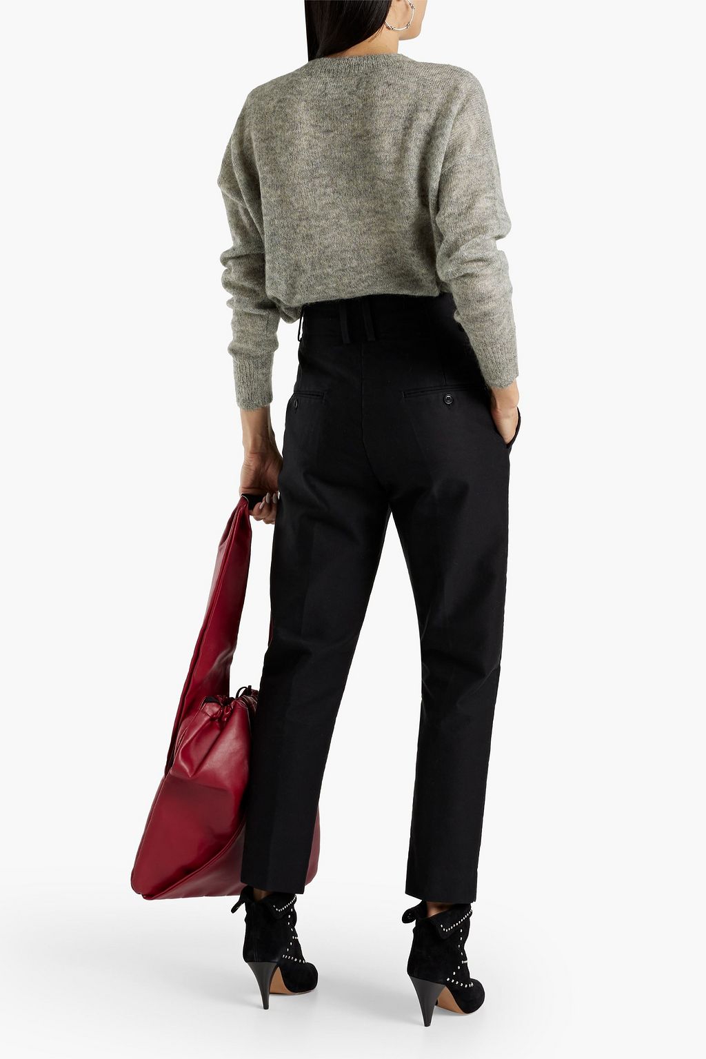 MARANT ÉTOILE Cliftony mélange mohair-blend sweater