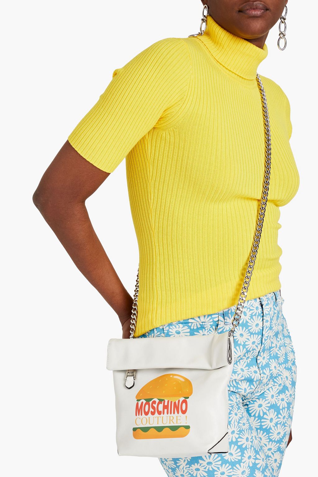 MOSCHINO Printed leather shoulder bag