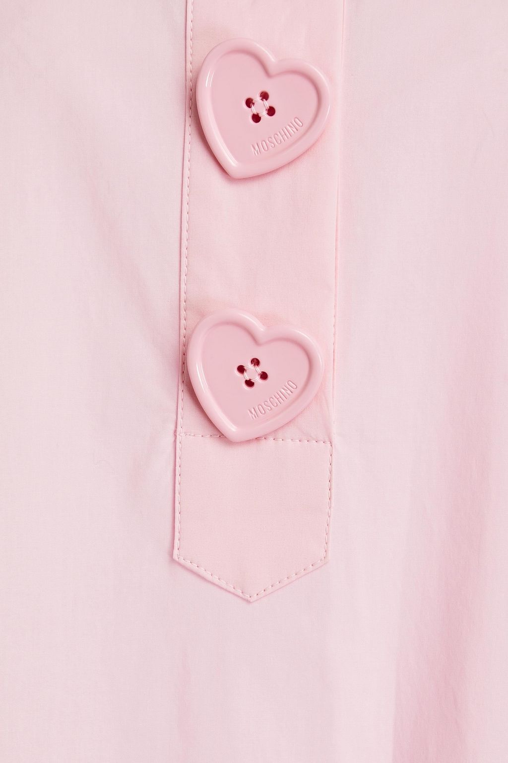MOSCHINO Cotton-blend poplin mini shirt dress