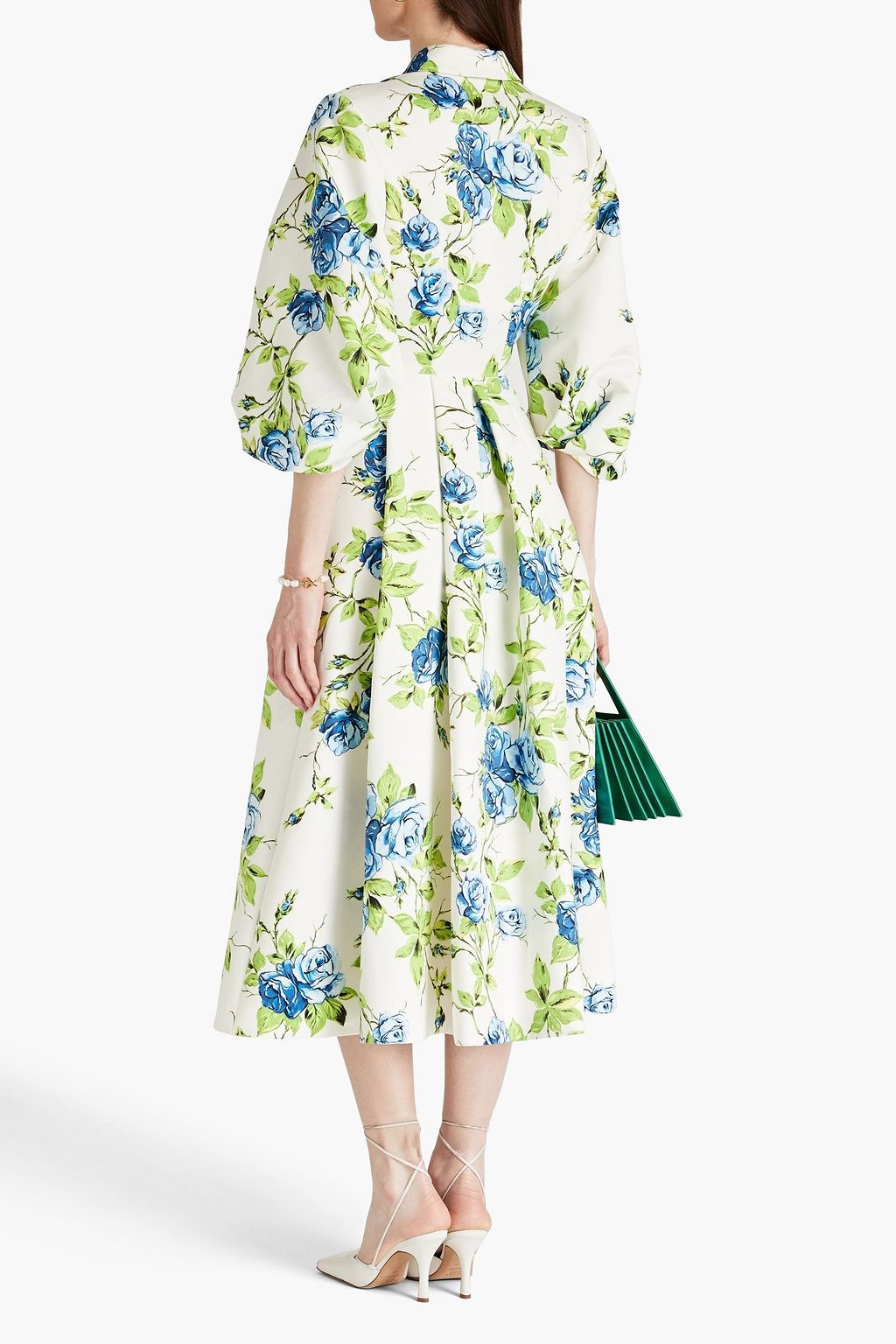 EMILIA WICKSTEAD Wrapeffect floralprint faille midi dress Sale up