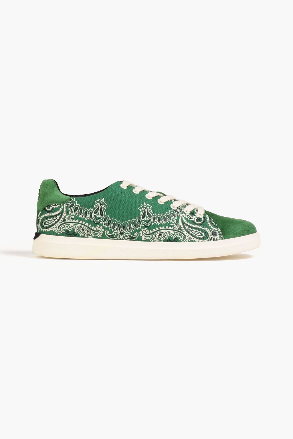 TORY BURCH Howell paisley-print canvas and suede sneakers | Sale up to 70%  off | THE OUTNET