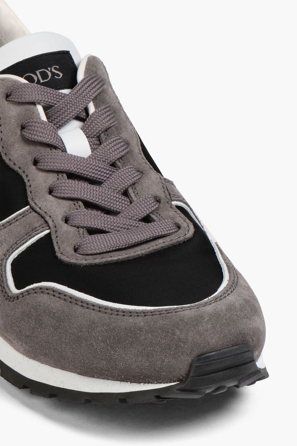 TOD'S Suede and shell sneakers