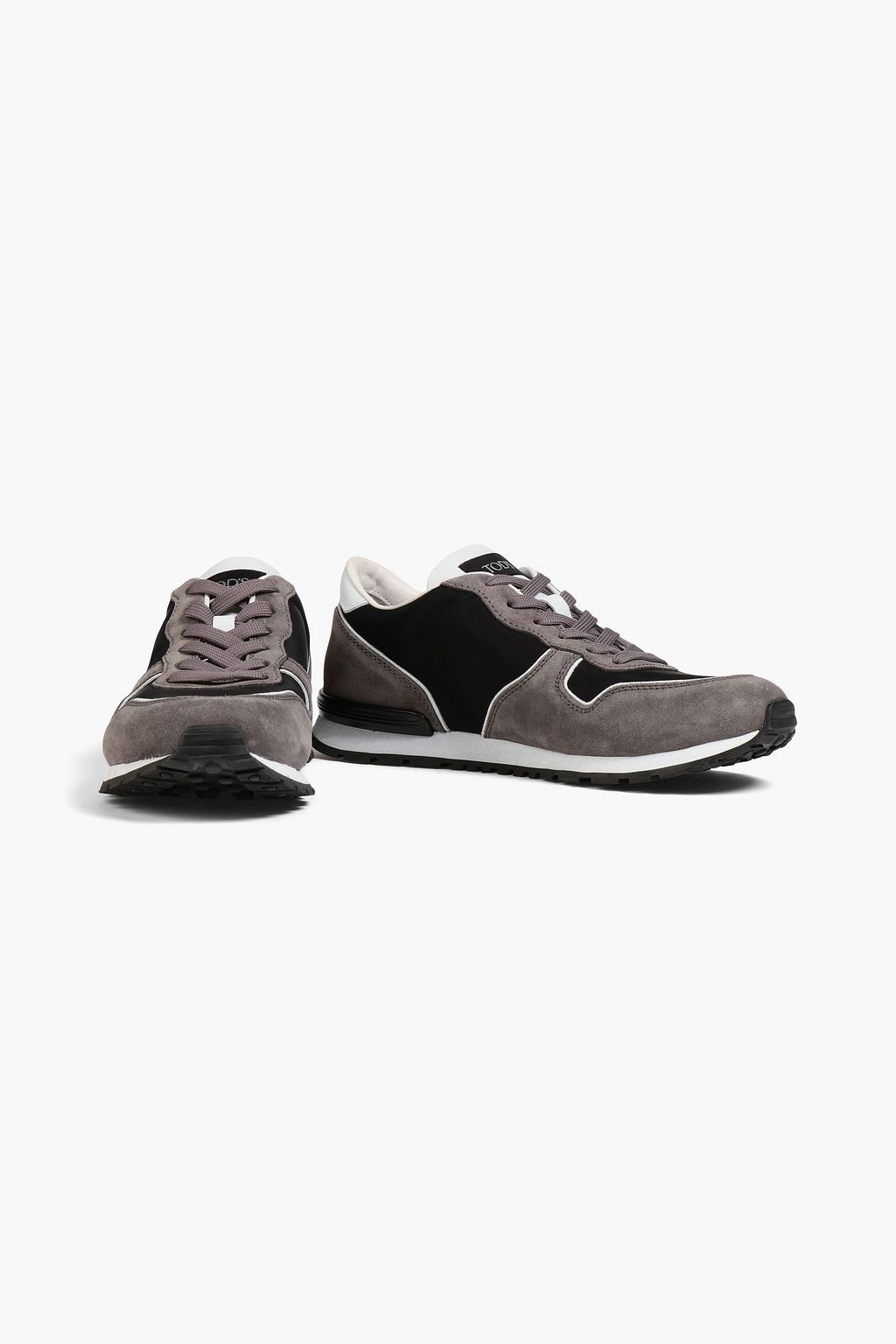 TOD'S Suede and shell sneakers