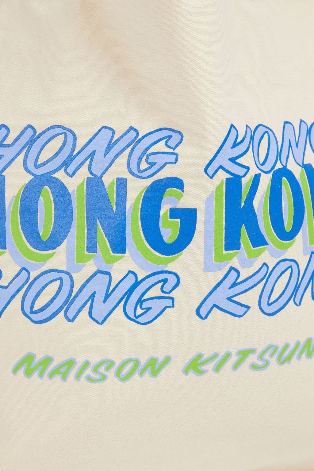MAISON KITSUNÉ Tote Bag aus Baumwoll-Canvas mit Print
