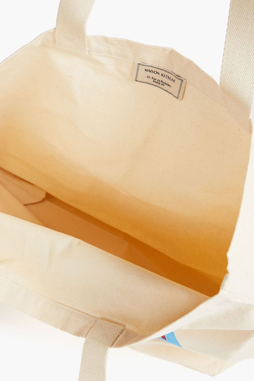MAISON KITSUNÉ Printed cotton-canvas tote