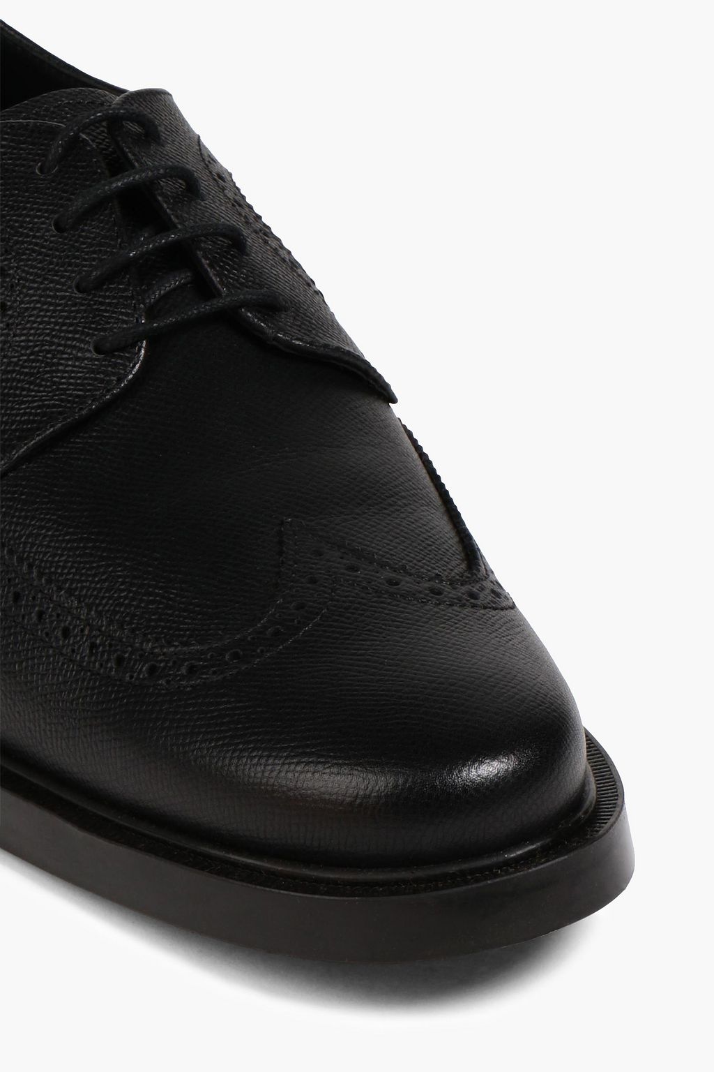 TOD'S Perforated textured-leather brogues