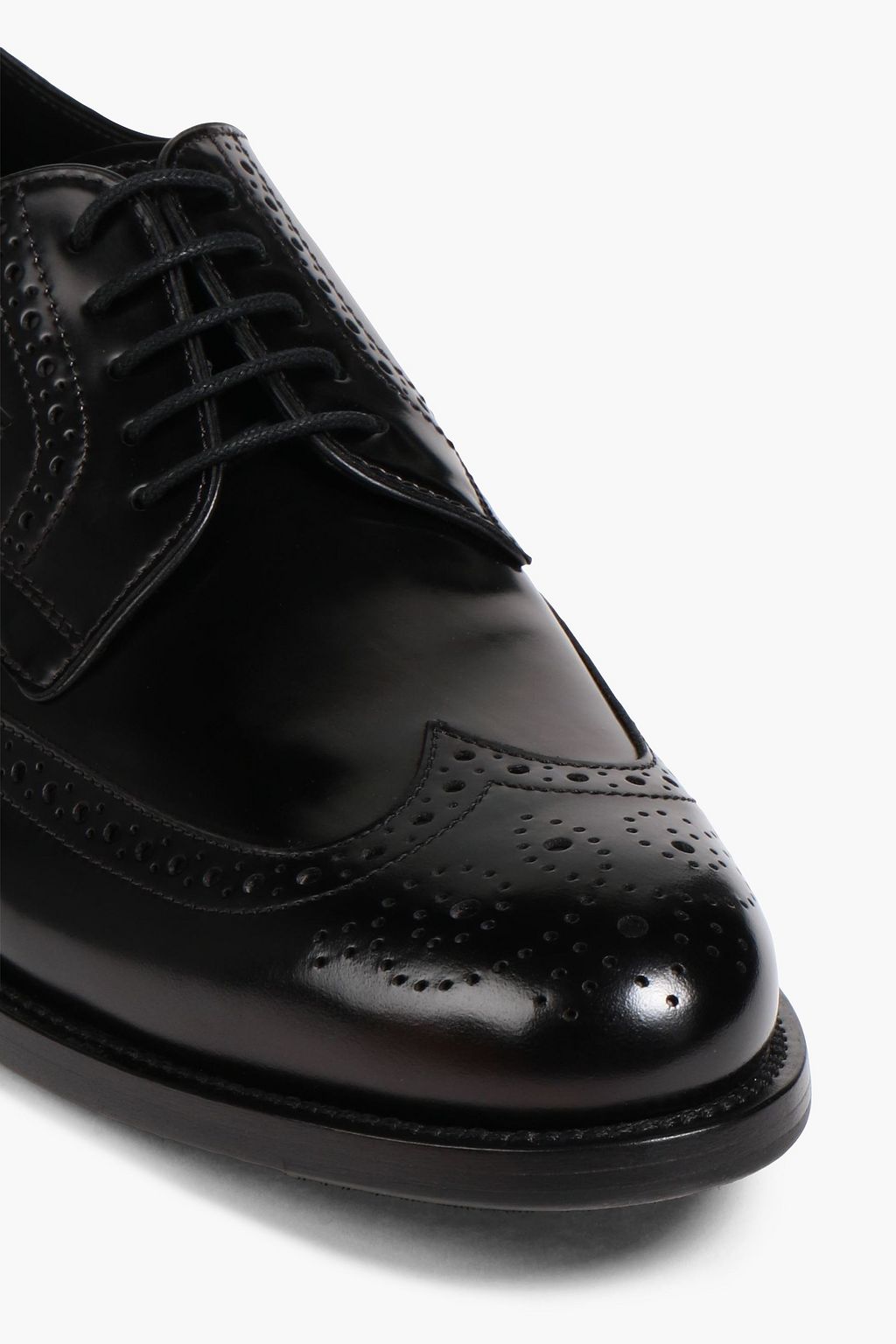 TOD'S Perforated polished-leather brogues