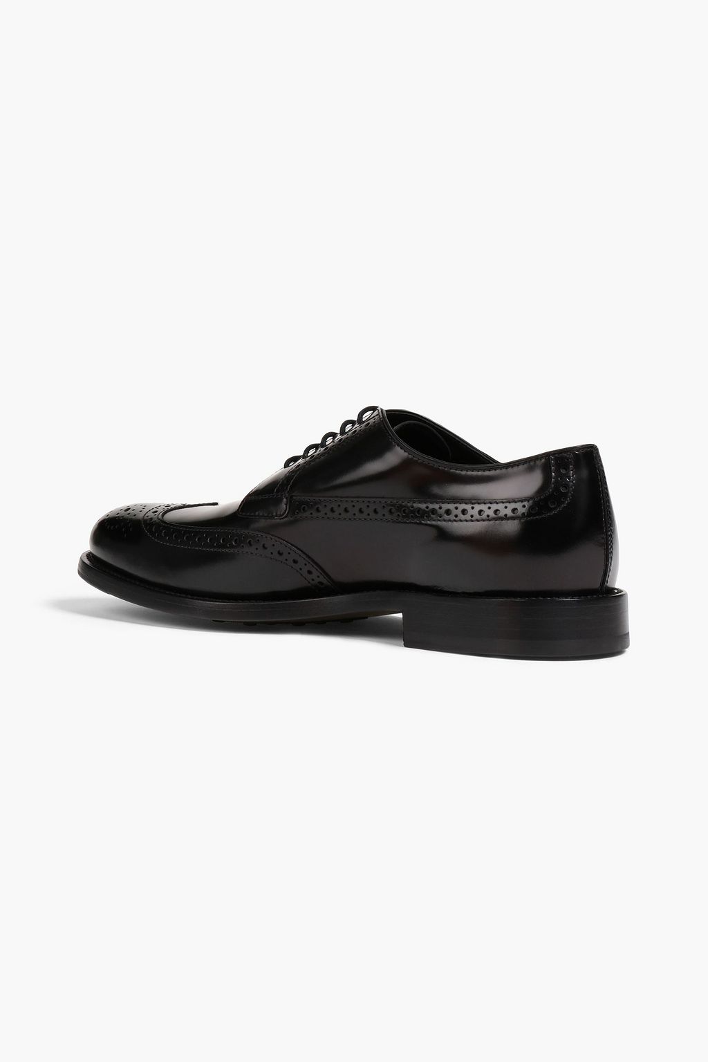 TOD'S Perforated polished-leather brogues