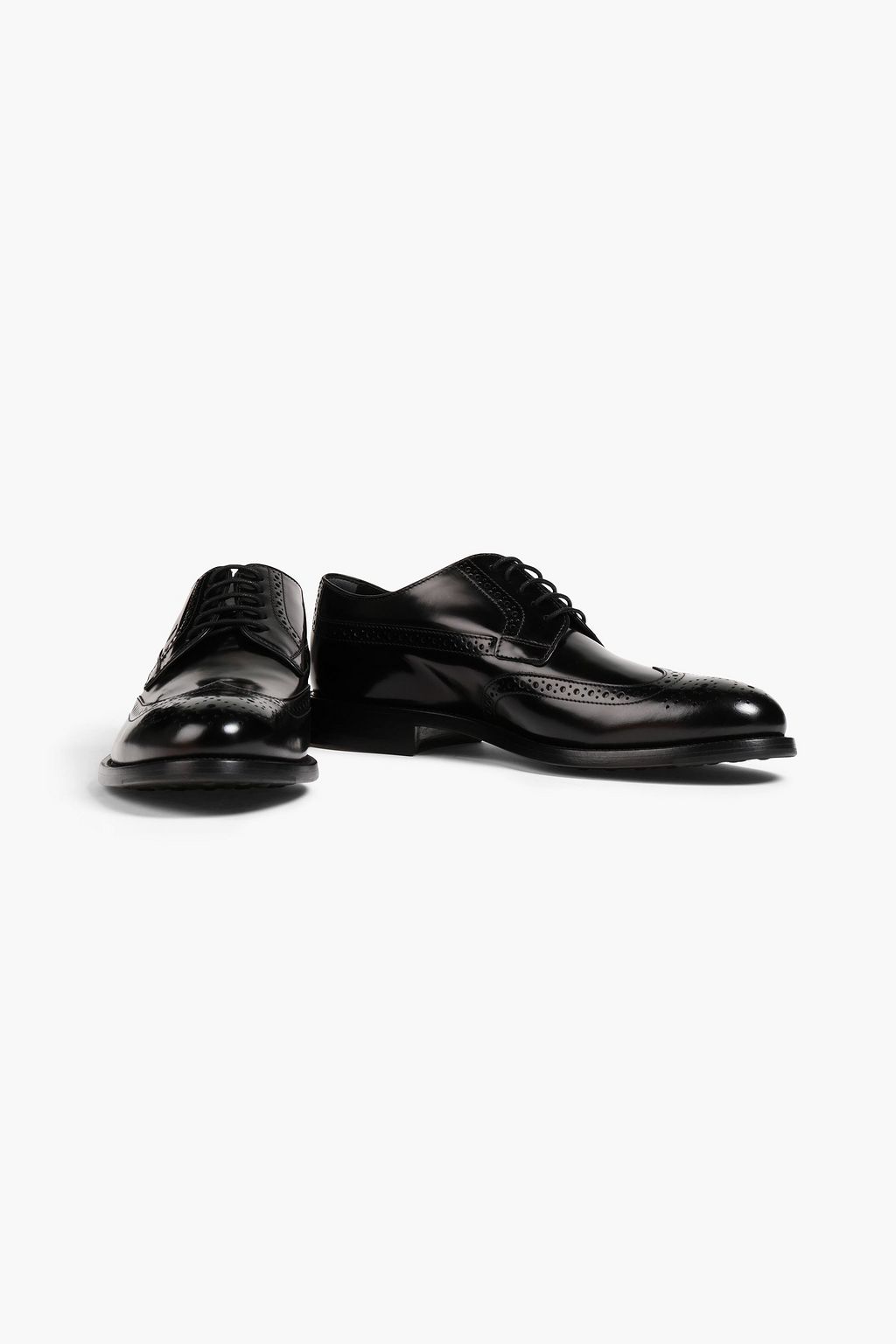 TOD'S Perforated polished-leather brogues