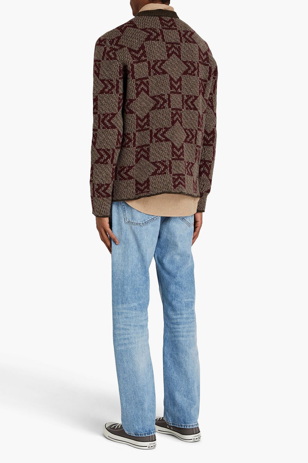 MAISON KITSUNÉ Jacquard-knit wool sweater